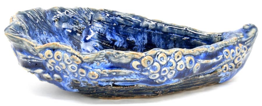Oyster Blue - Porcelain Ceramic Dish/Bowl - 6.5 x 4 x 2 in - Mellow Monkey