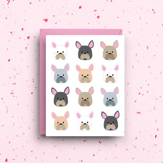 Frenchies Galore - Greeting Card - Mellow Monkey