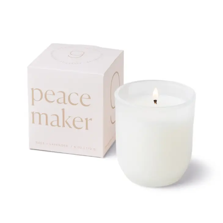 Peacemaker - Enneagram 5-oz Blue Candle # 9 - Lavender & Sage - Mellow Monkey