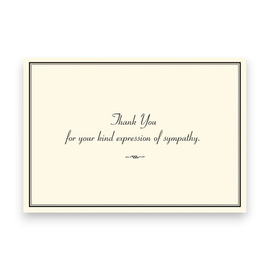 Sympathy Thank You Notes - Box of 14 Cards