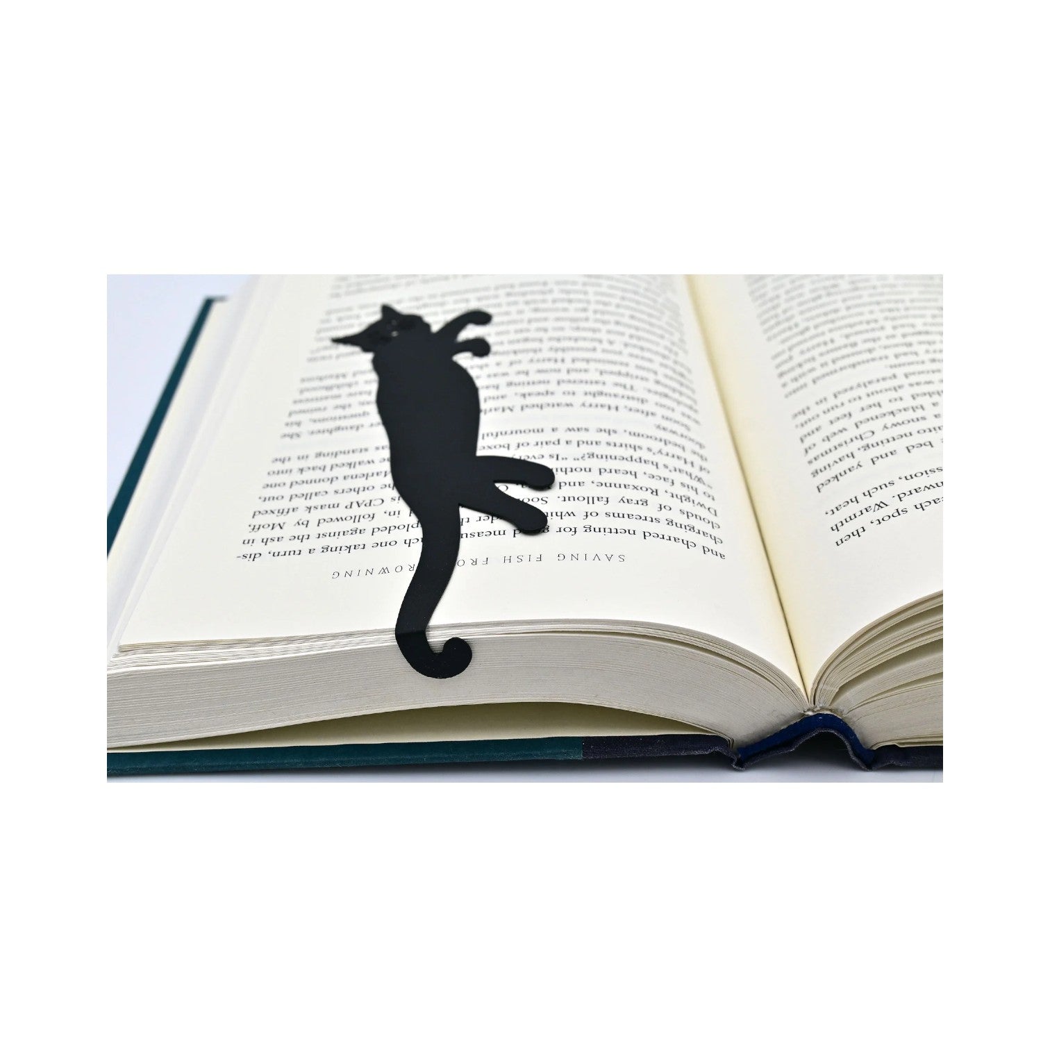 Curious Cat 'Hanging' Metal Bookmark - Mellow Monkey