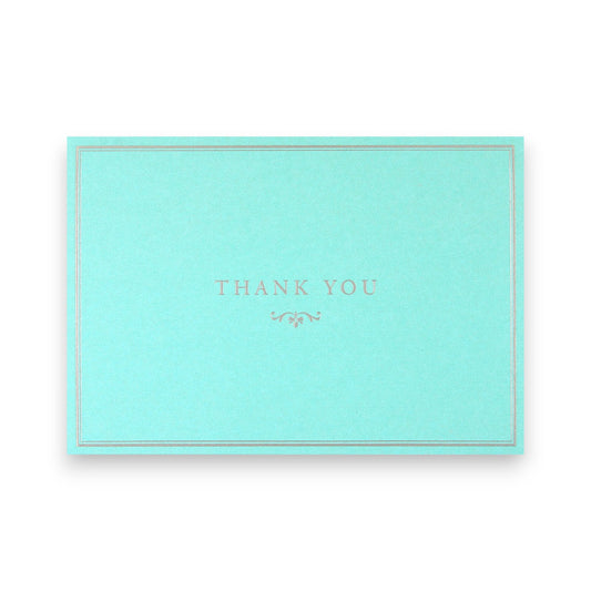 Blue Elegance Thank You Notes - Box of 14 Cards - Mellow Monkey