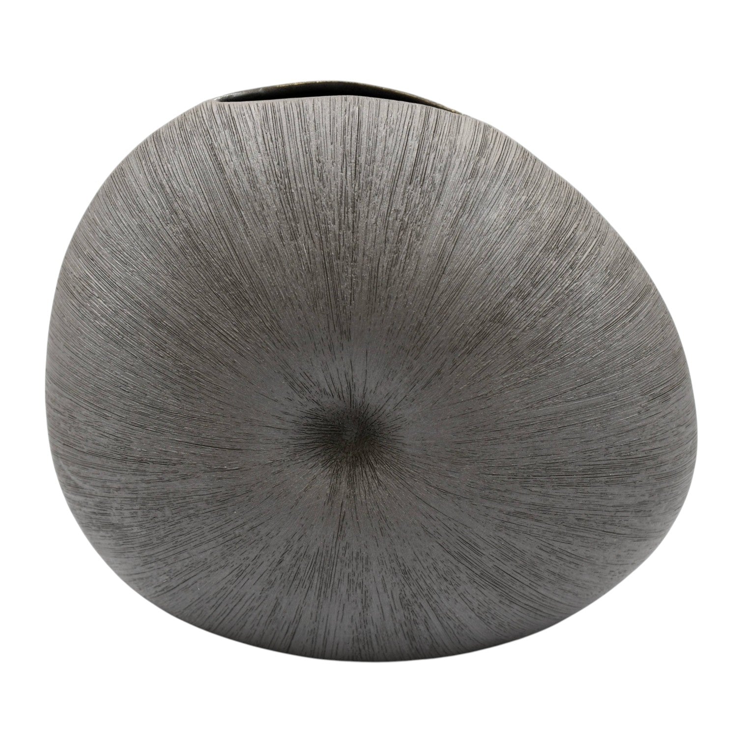 Mini Diva Round - Handcrafted Porcelain Vase - Gray - 7 x 3.5 x 6 in - Mellow Monkey