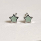 Coral and Mint- Mini Star Studs with Mint Enamel - Mellow Monkey