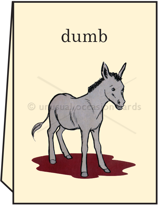 Dumb Ass - Greeting Card - Mellow Monkey