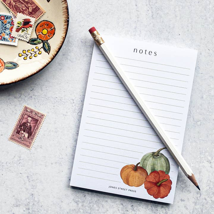 Fall-Themed Heirloom Pumpkin Notepad - Mellow Monkey