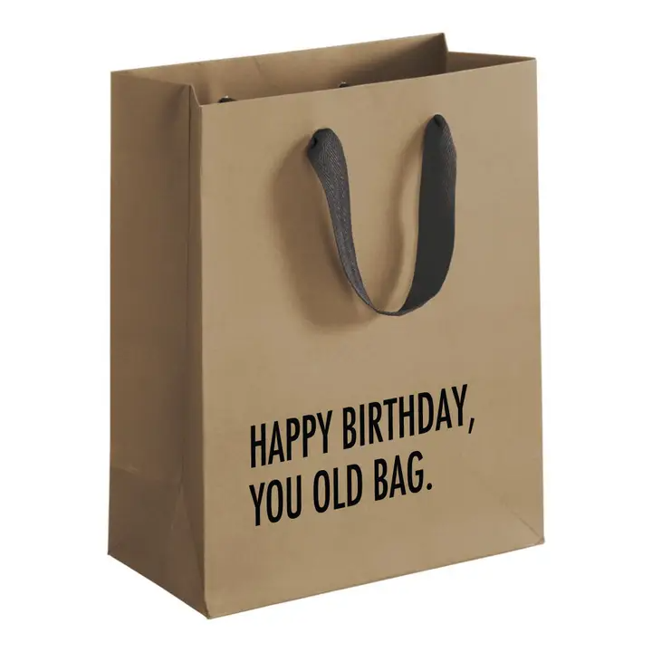 Happy Birthday, You Old Bag - Medium Gift Bag – Mellow Monkey Happy Birthday, You Old Bag - Medium Gift Bag – Mellow Monkey