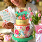 Freshcut Paper Blooming Birthday Cake Pop-Up Greeting Card - Mellow Monkey