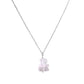 Pink - Silver Sea Glass Necklace - Mellow Monkey