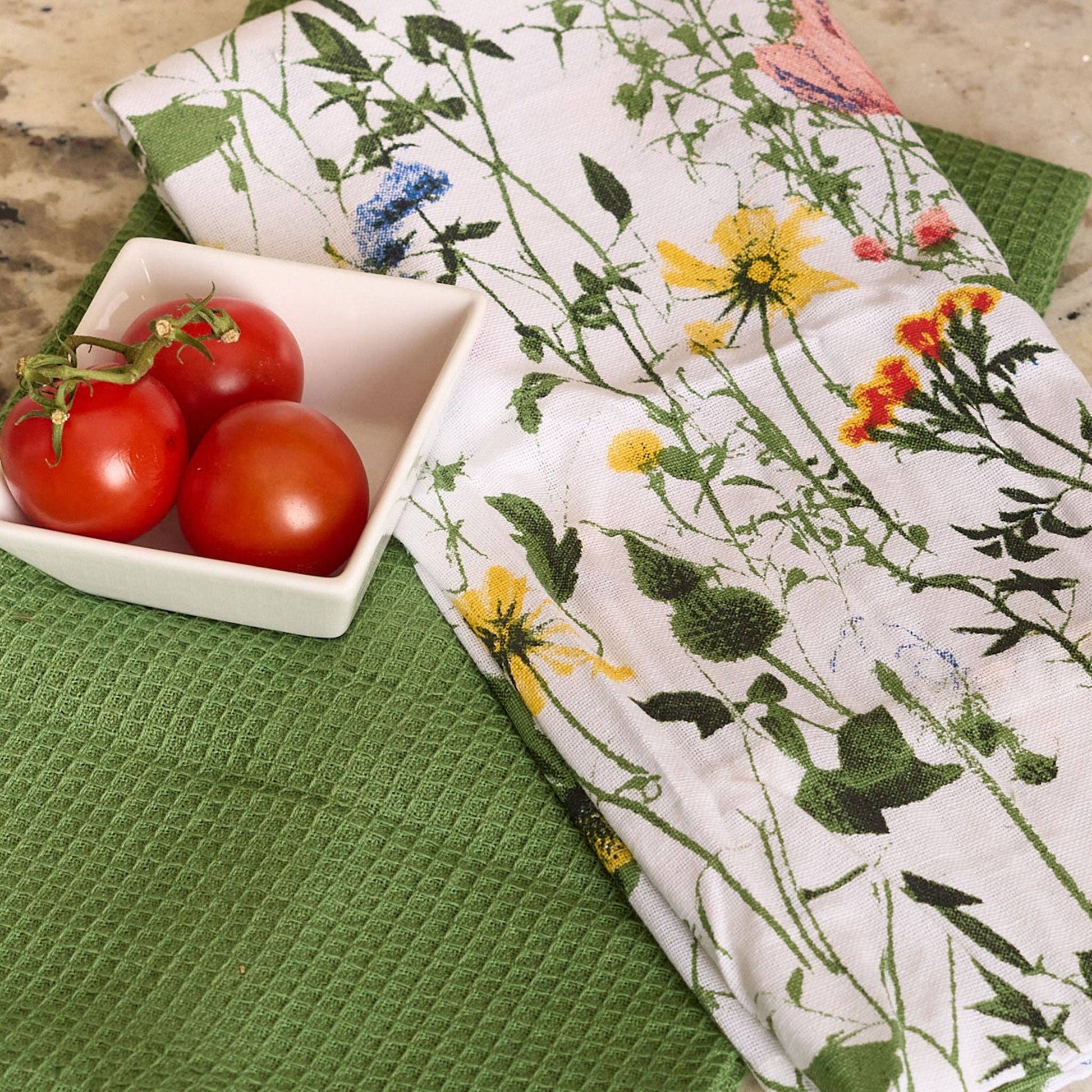 Spring Meadow Cotton Tea Towel Set - 3 Piece - Mellow Monkey