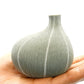 Mini Omo - Handcrafted Porcelain Bud Vase - Gray with White Stripes - 2.7 x 2 x 2.8 in - Mellow Monkey