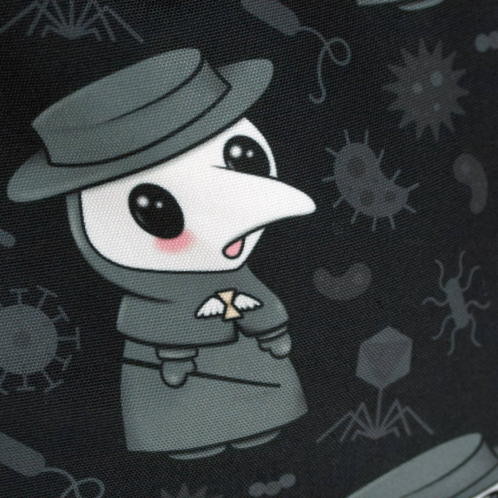 Plague Doctor Tote Bag - Zippered Pocket - Washable - Mellow Monkey