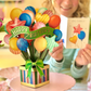 Freshcut Paper Classic Birthday Balloons Pop-Up Greeting Card - Mellow Monkey