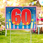 60th Birthday Yard Sign with Stake - 15-1/2-in - Mellow Monkey