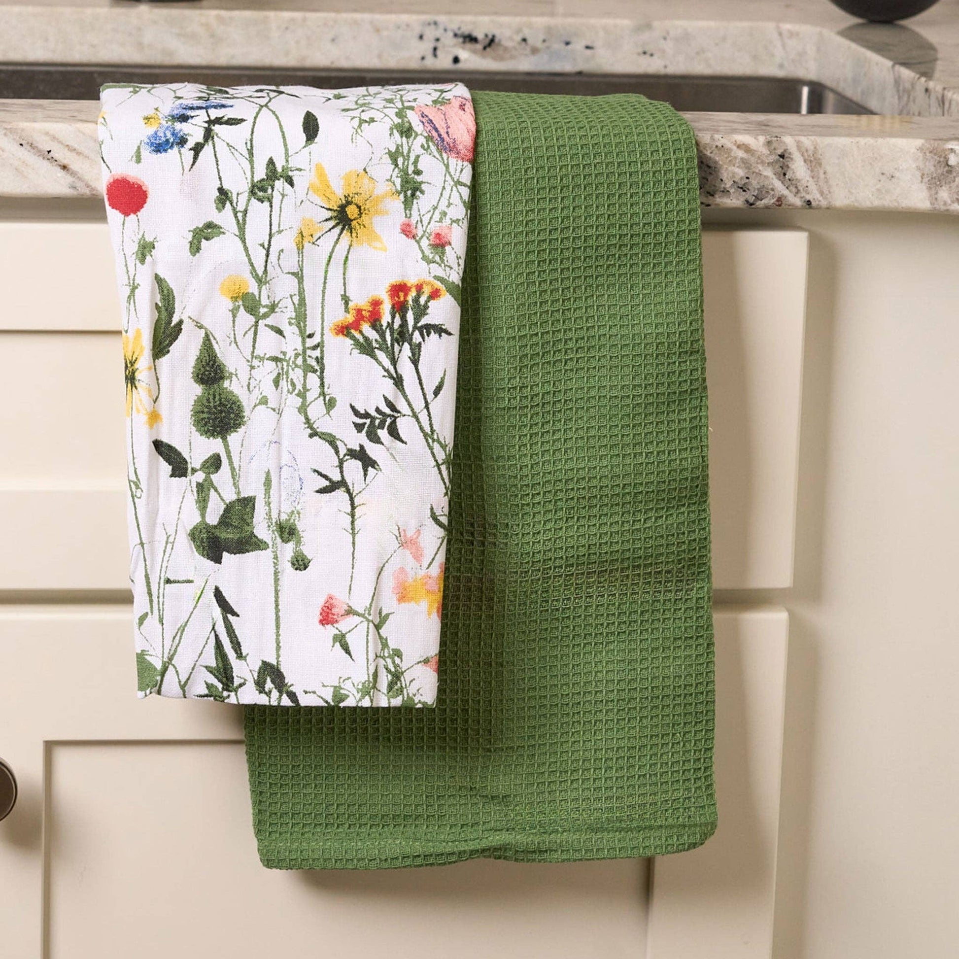 Spring Meadow Cotton Tea Towel Set - 3 Piece - Mellow Monkey