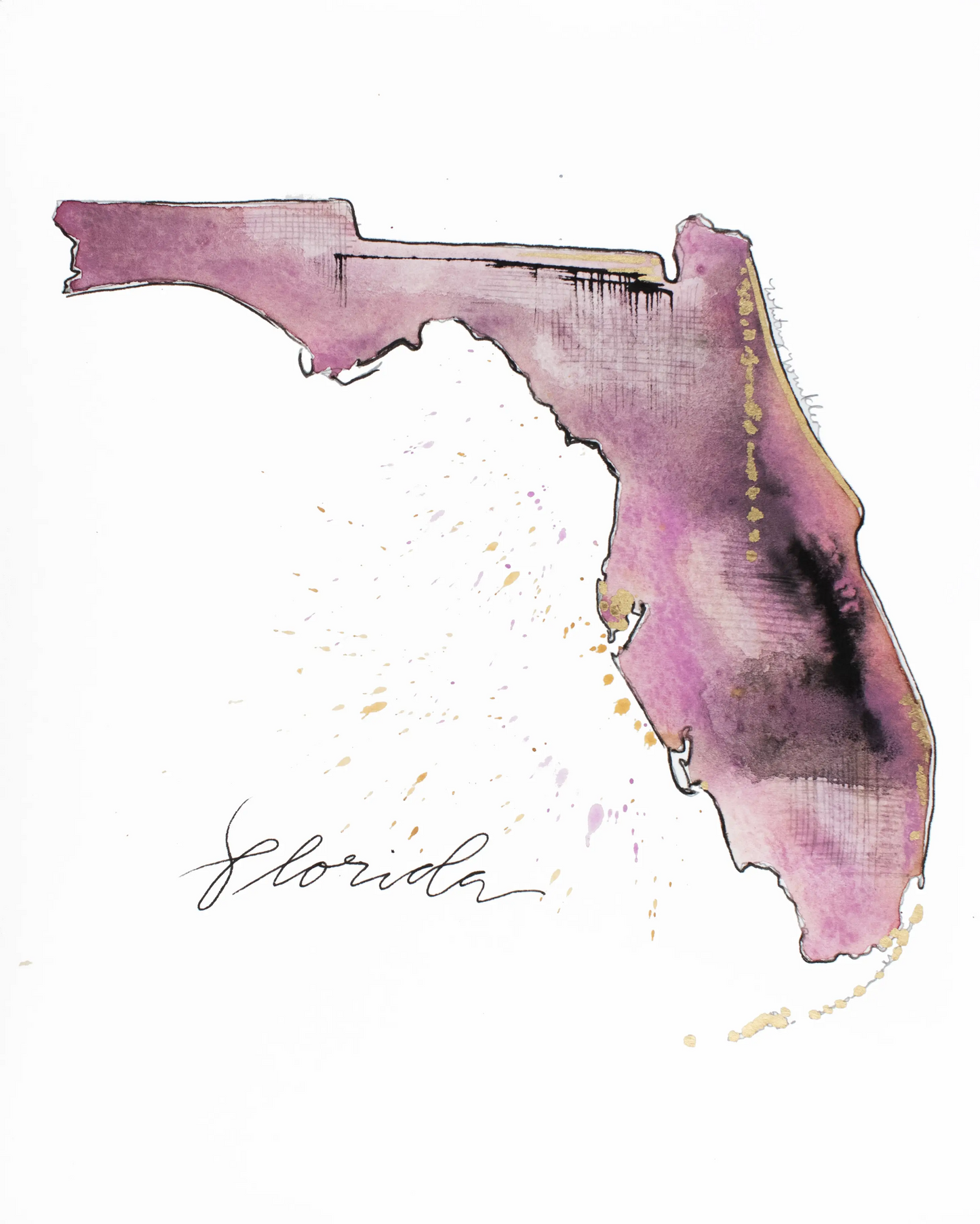 Florida Watercolor Print - Mellow Monkey