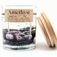 Amethyst Crystal Treasure  - Double Wick Gel Candle - 8-oz - Mellow Monkey