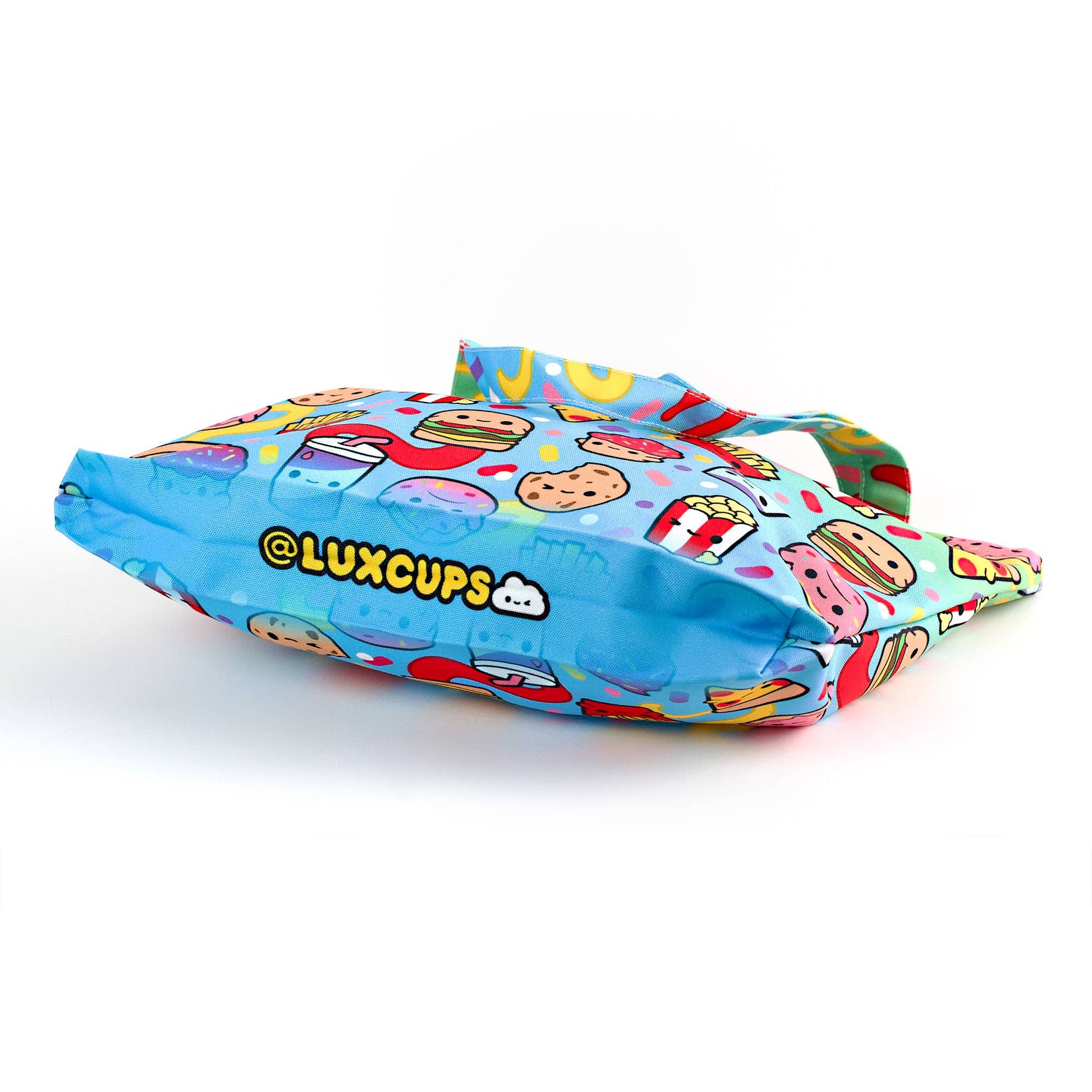 Junk Food Tote Bag - Zippered Pocket - Washable - Mellow Monkey