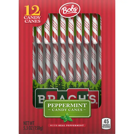 Brach's Red and White Peppermint Candy Canes - 12 Pack - Mellow Monkey