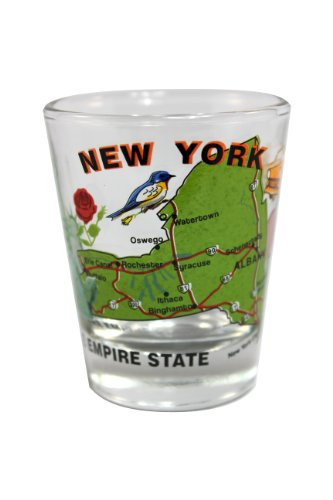 New York State Shot Glass - 2-oz - Mellow Monkey