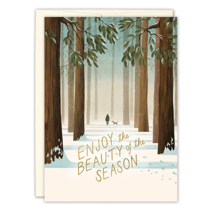 Winter Walk Boxed Holiday Cards - Set of 10 - Mellow Monkey