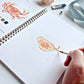 Seaside - Watercolor Workbook With Watercolor Paint Set and Brush - Mellow Monkey