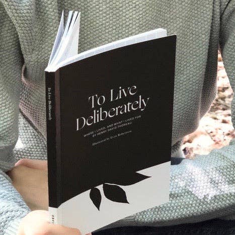 To Live Deliberately - Henry David Thoreau, Illustrated Mini Book - Mellow Monkey