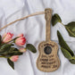 I Wanna Love You (Bob Marley) - Engraved Gray Wooden Guitar Ornament - Mellow Monkey