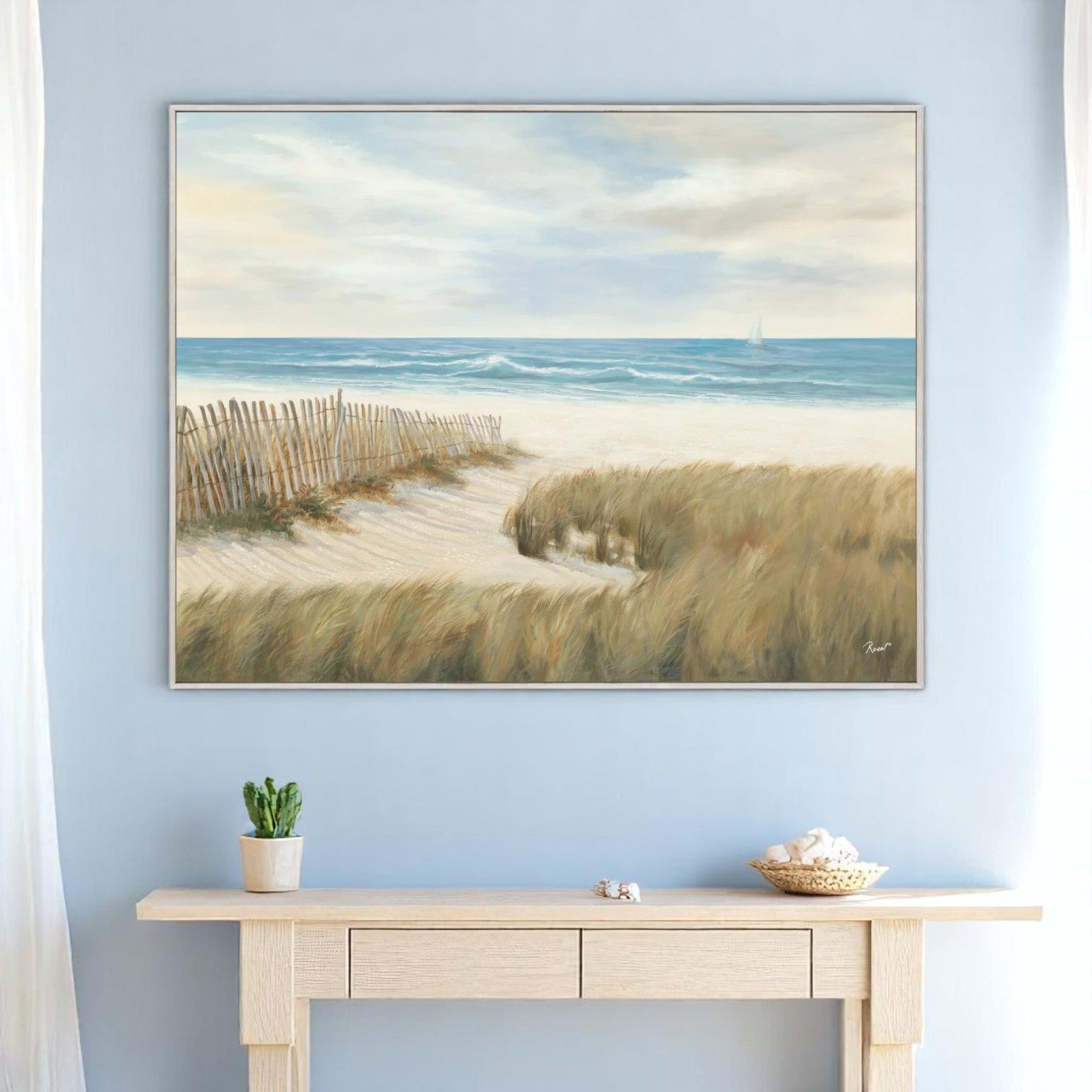 Beachside - Framed Wall Decor - 52-in - Mellow Monkey