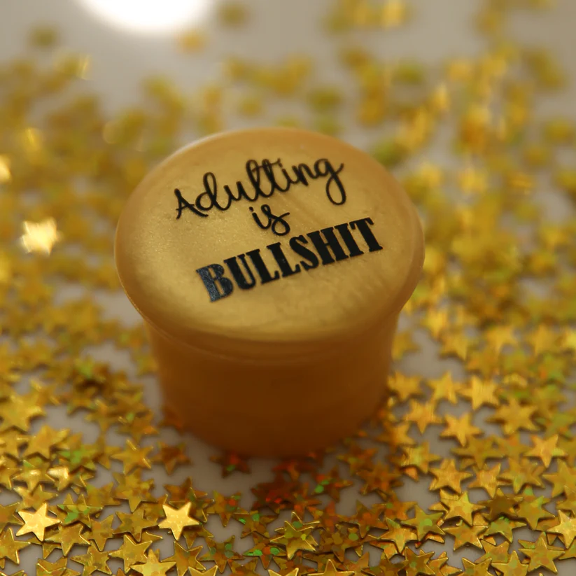 Adulting is Bullshit - Capabunga Wine Bottle Top Seal - Mellow Monkey