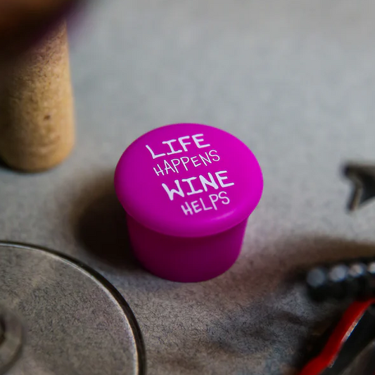 Life Happens, Wine Helps - Capabunga Wine Bottle Top Seal - Mellow Monkey