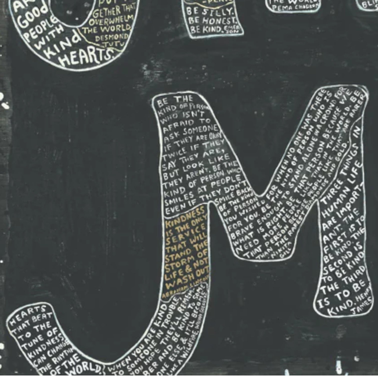 Sugarboo - Kindness Matters- Two Piece Gallery Wrap Panel Statement Wall Art 24-in - Mellow Monkey