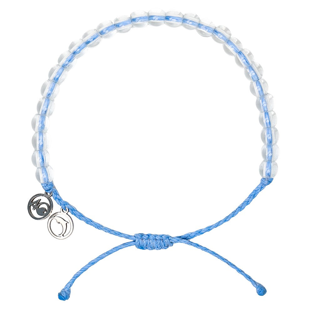 4Ocean Unisex Dolphin Beaded Bracelet - Periwinkle - August 2024 Limited Edition - Mellow Monkey