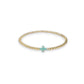 Cross Opal Charm and Gold Filled Ball Beaded Stretch Bracelet - Mellow Monkey