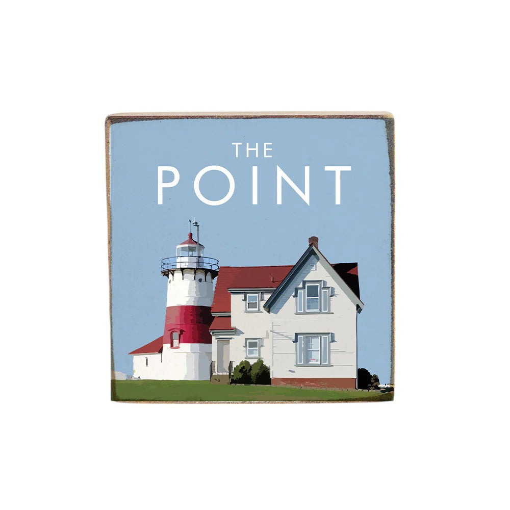 The Point - Mellow Monkey Exclusive Decorative Wood Block - 4-in - Mellow Monkey