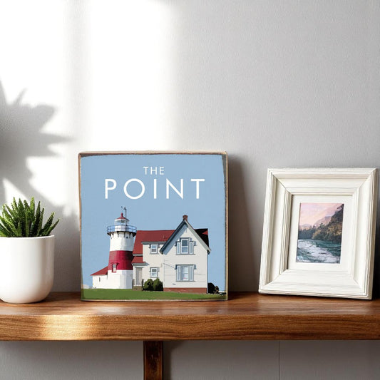 The Point - Mellow Monkey Exclusive Decorative Wood Block - 4-in - Mellow Monkey