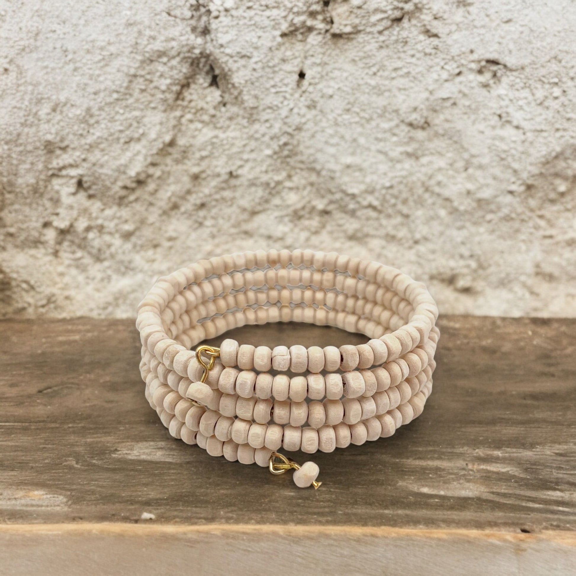 Sachi Chromatic Hues Coil Bracelet - Natural - Mellow Monkey