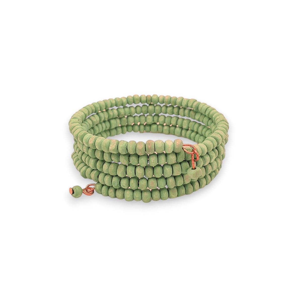 Sachi Chromatic Hues Coil Bracelet - Sage Green - Mellow Monkey