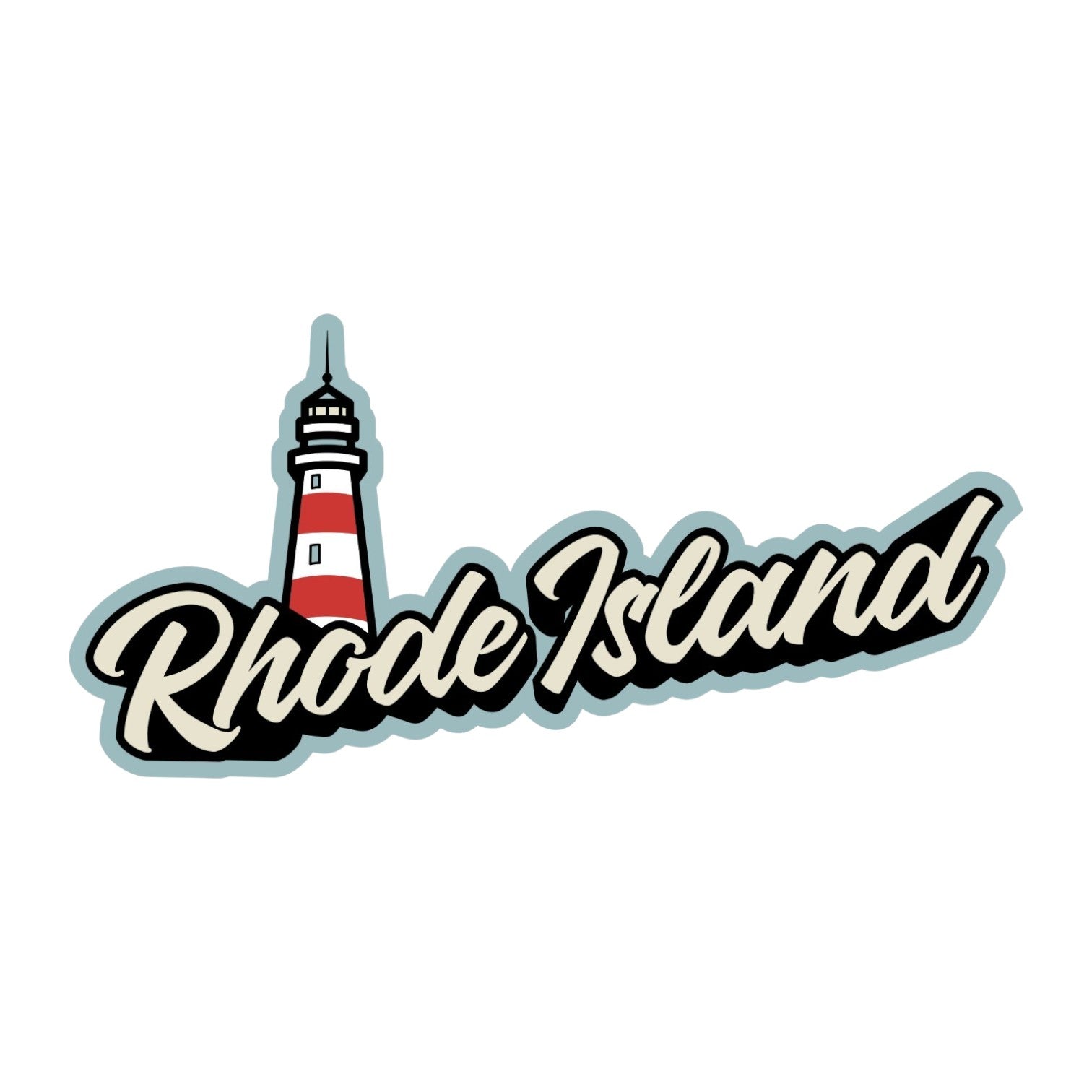 Rhode Island Lighthouse - Bubble Decal - Mellow Monkey