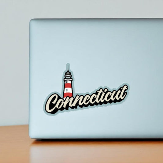 Connecticut Lighthouse - Bubble Decal - Mellow Monkey