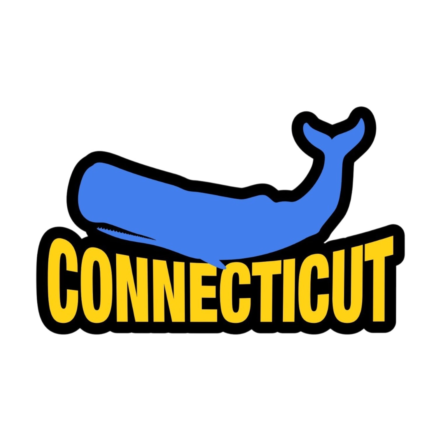 Connecticut Whale - Bubble Decal - Mellow Monkey