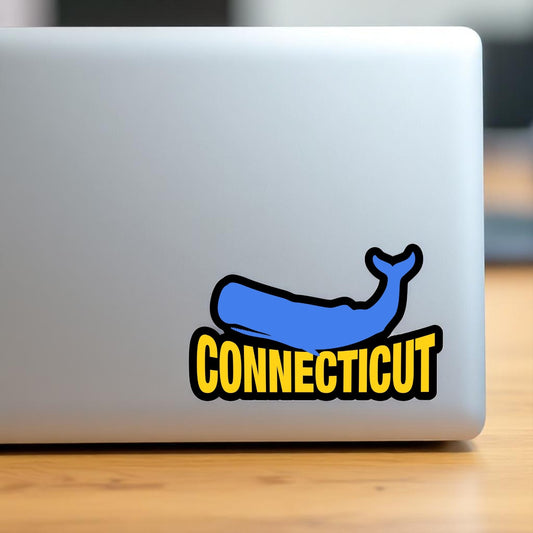 Connecticut Whale - Bubble Decal - Mellow Monkey