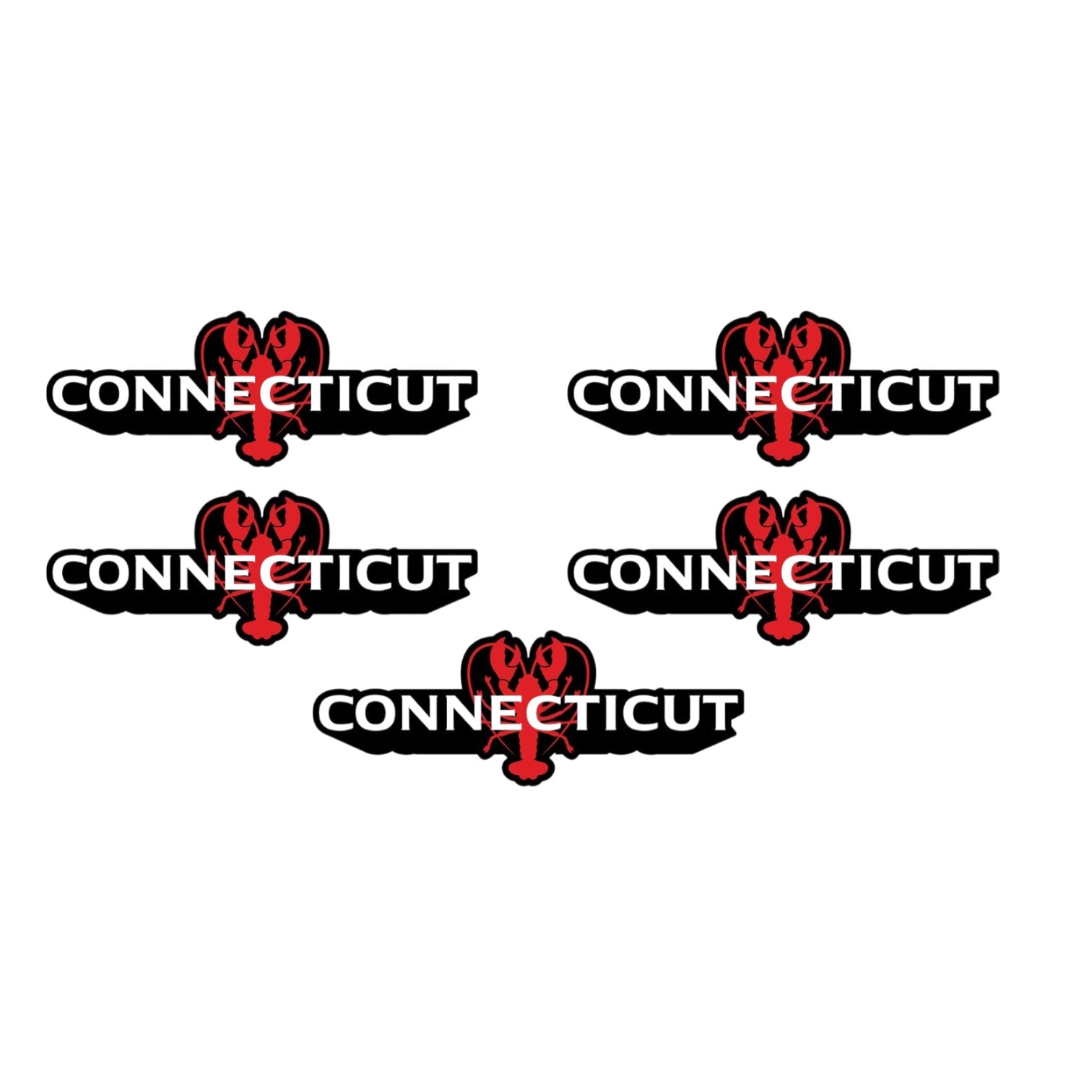 Connecticut Lobster Set - Bubble Decal - Mellow Monkey