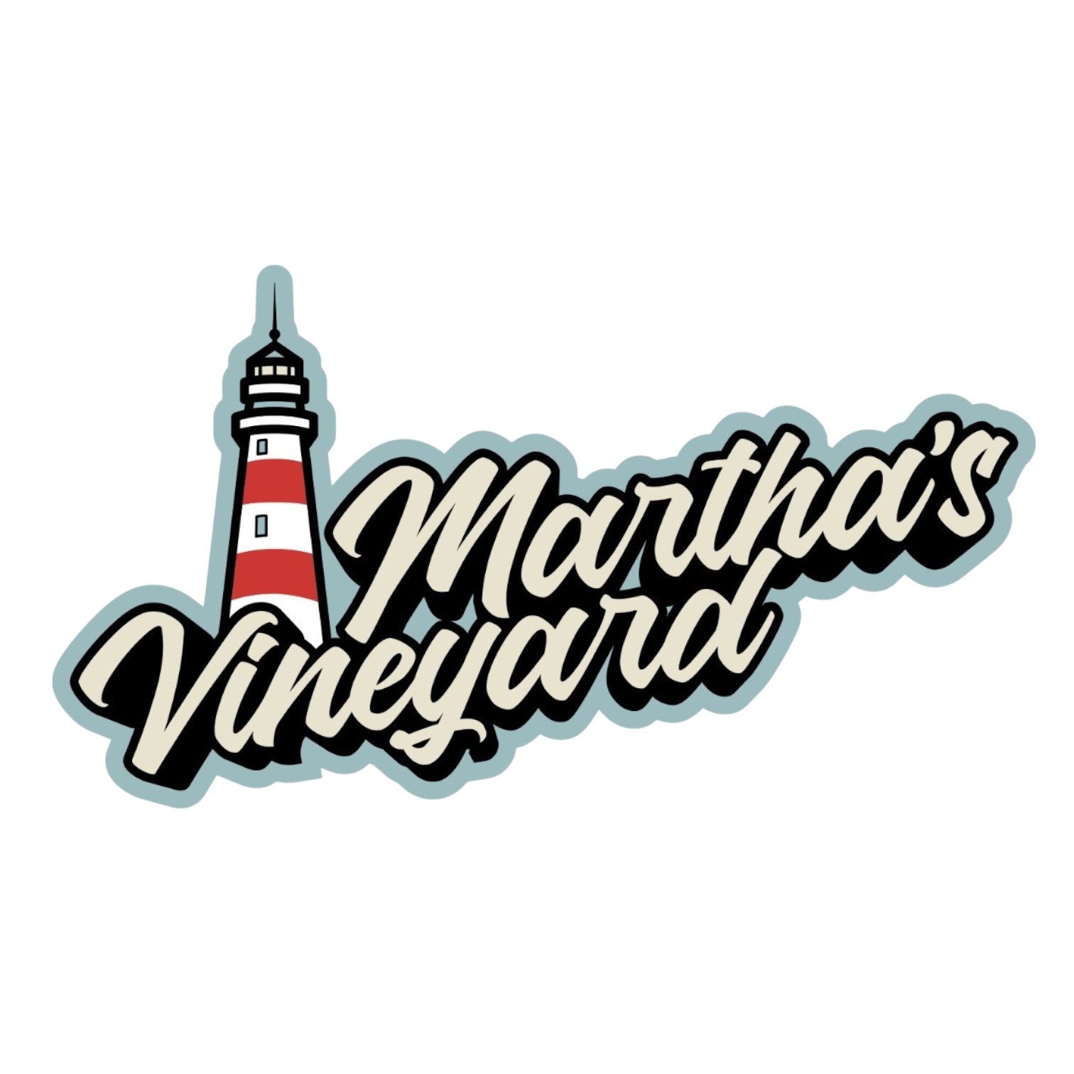 Martha's Vineyard Lighthouse - Bubble Decal - Mellow Monkey