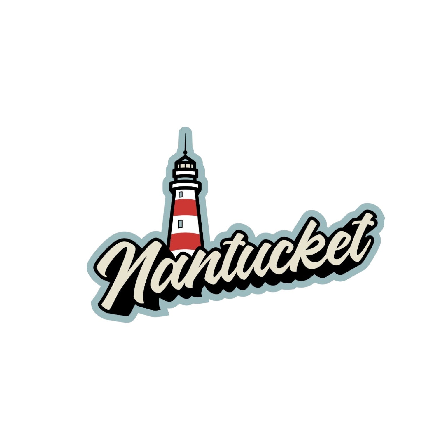 Nantucket Lighthouse - Bubble Decal - Mellow Monkey