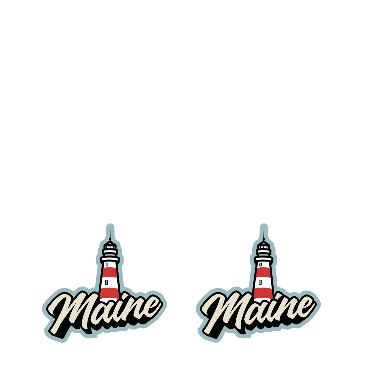 Maine Lighthouse Set - Bubble Decal - Mellow Monkey