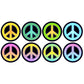 Peace Sign 8 Pack - Bubble Decal - Mellow Monkey