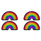 3D Rainbow 4 Pack - Bubble Decal - Mellow Monkey