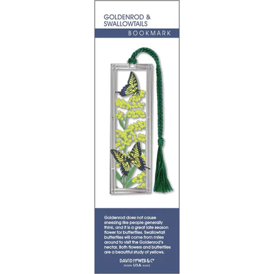 Goldenrod & Swallowtails - Metal Bookmark - Mellow Monkey