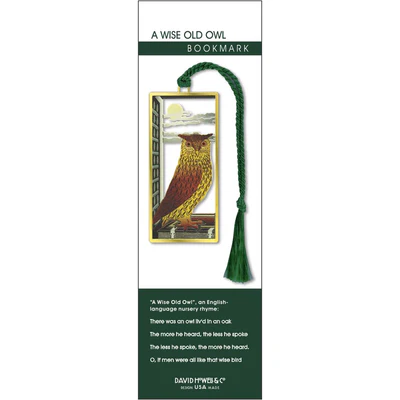 A Wise Old Owl - Metal Bookmark - Mellow Monkey